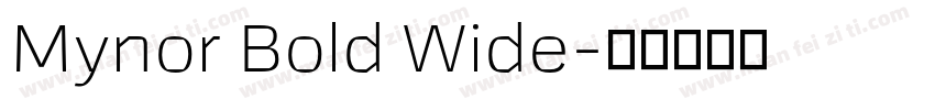 Mynor Bold Wide字体转换